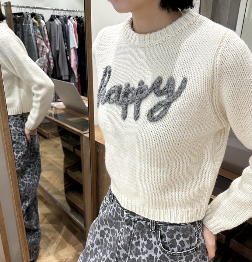 FIFO韓國直郵㊣女裝新款熱賣人氣職業25秋冬時尚真品毛衣刺繡FIFO毛衣