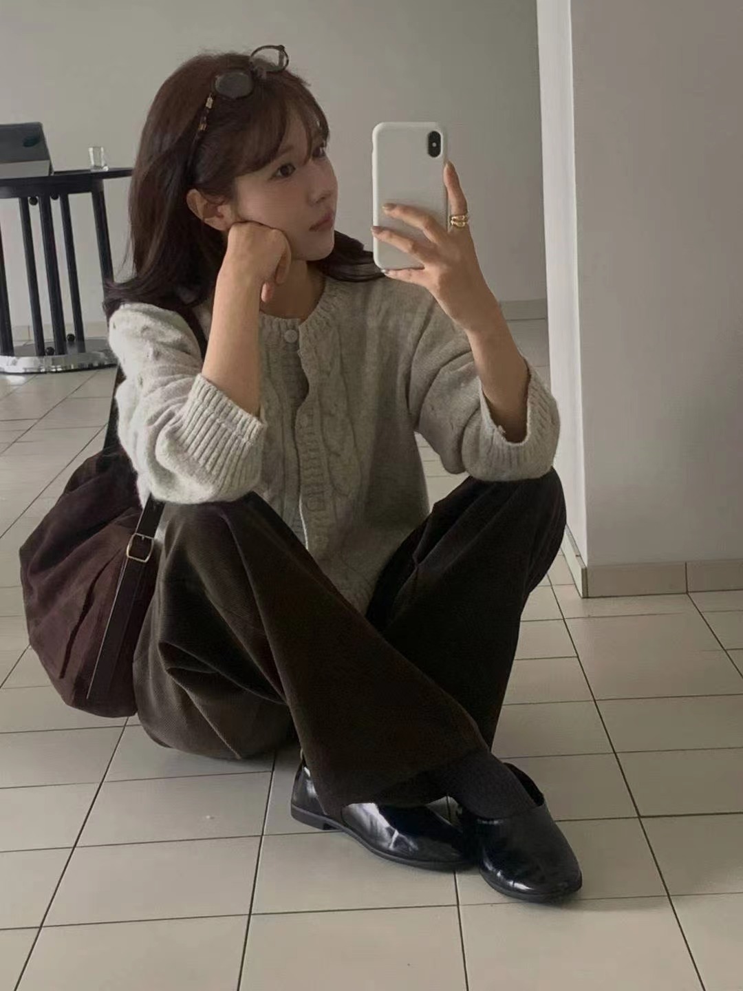 MIELLE-미엘르-OT東大門㊣代購女裝新品休閑25秋冬針織衫開衫MIELLE-미엘르-OT針織衫