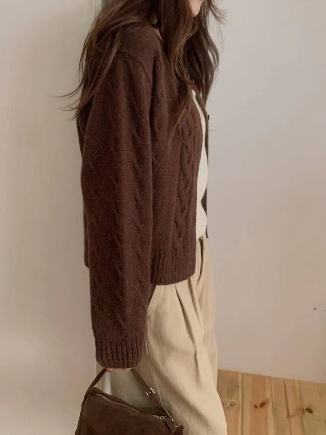 MIELLE-미엘르-OT東大門㊣代購女裝新品休閑25秋冬針織衫開衫MIELLE-미엘르-OT針織衫