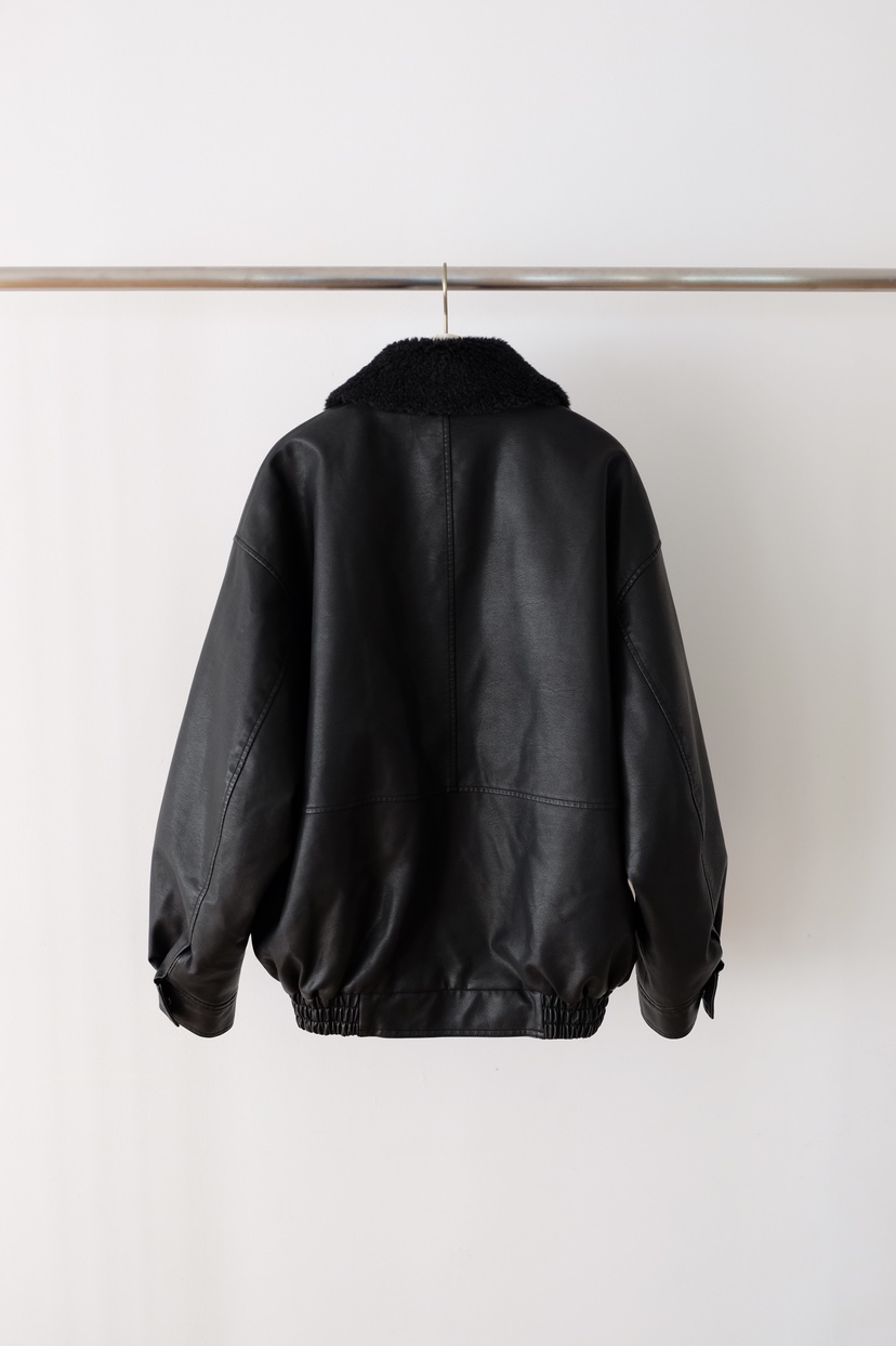 SORBET東大門㊣直郵女士新款25秋冬熱賣休閑推薦職業時尚皮衣SORBET/flat white皮衣