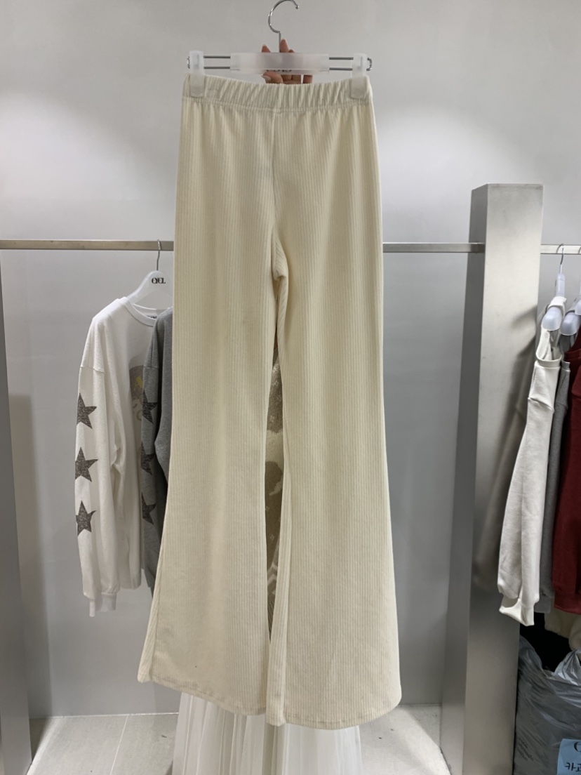 EYEL韓國代購㊣女士新款休閑熱賣職業時尚25秋冬休閑褲喇叭絲絨EYEL休閑褲