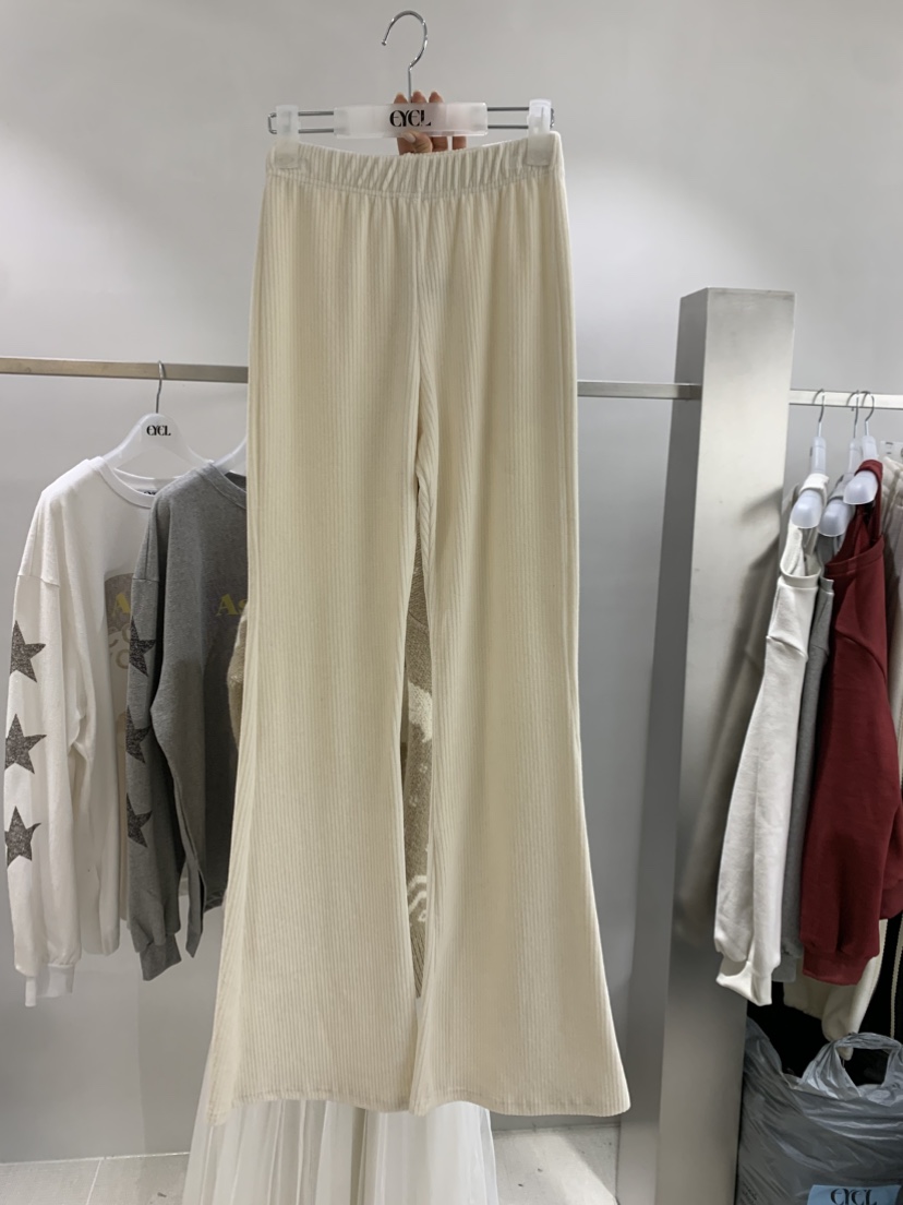 EYEL韓國代購㊣女士新款休閑熱賣職業時尚25秋冬休閑褲喇叭絲絨EYEL休閑褲圖色3