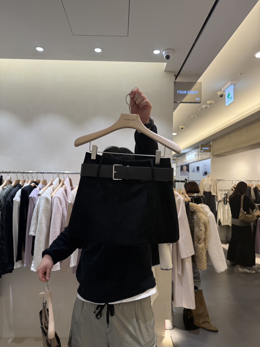 FOUREIGHT韓國直郵㊣女士新款熱賣職業推薦休閑短裙不含腰帶FOUR EIGHT短裙圖色2