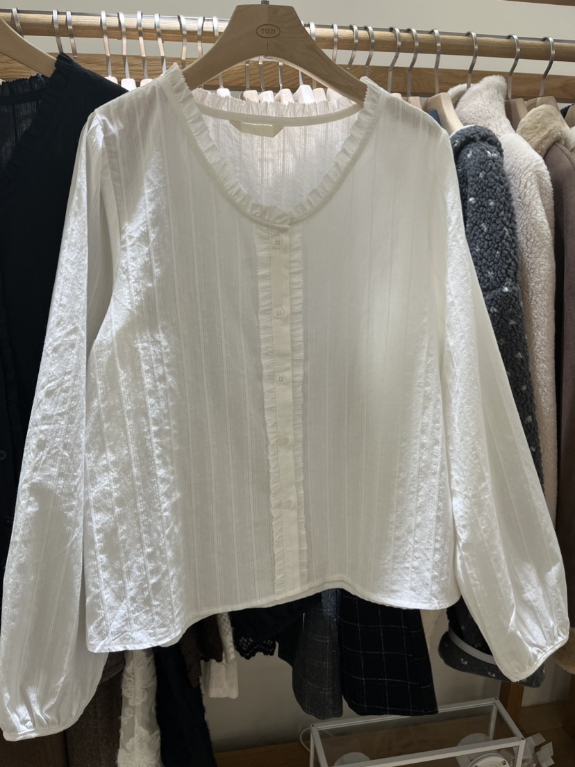 TIZZI東大門㊣代購女士新款熱賣人氣職業25秋冬推薦襯衫蕾絲衫TIZZI襯衫/蕾絲衫圖色1