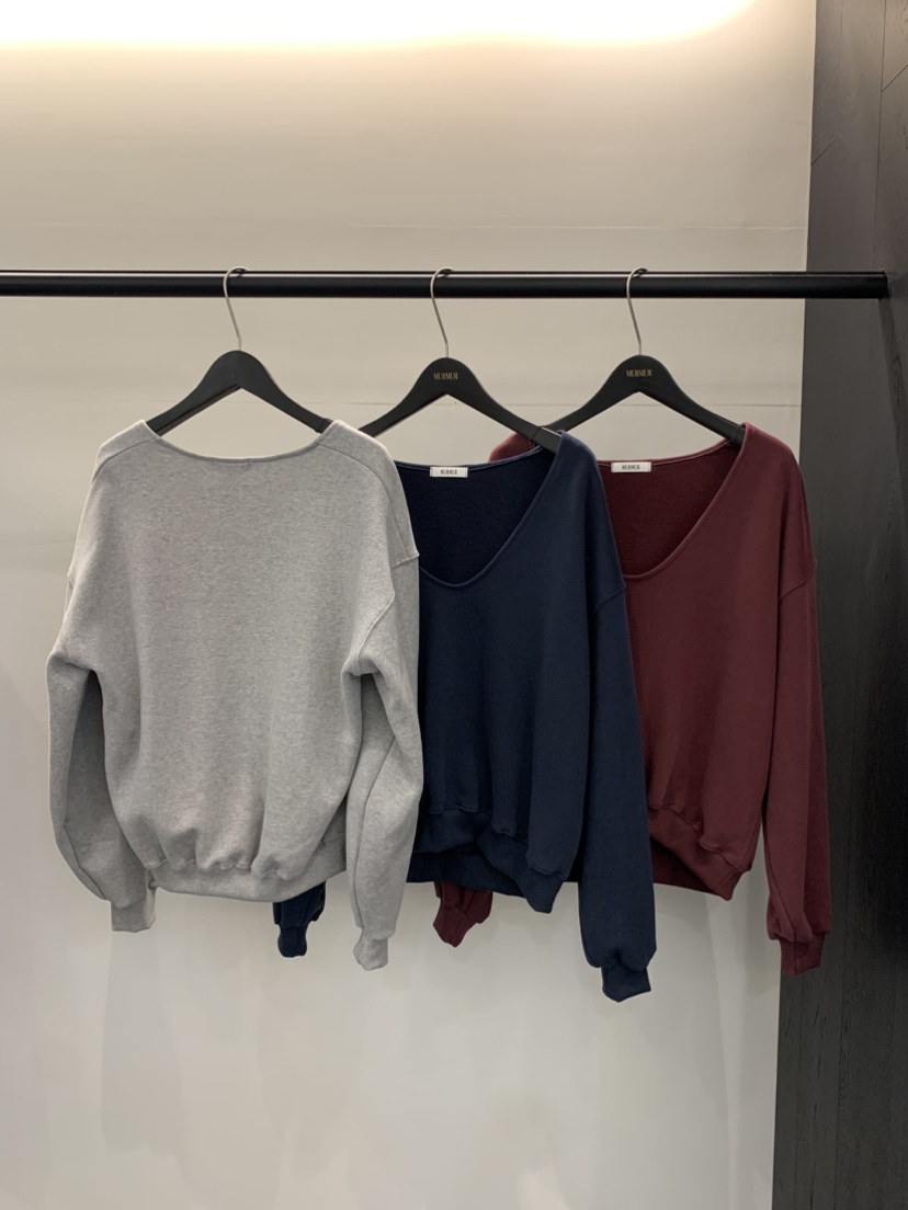 MURMUR東大門㊣實拍女士新品職業25秋冬時尚熱賣推薦衛衣V領MURMUR衛衣