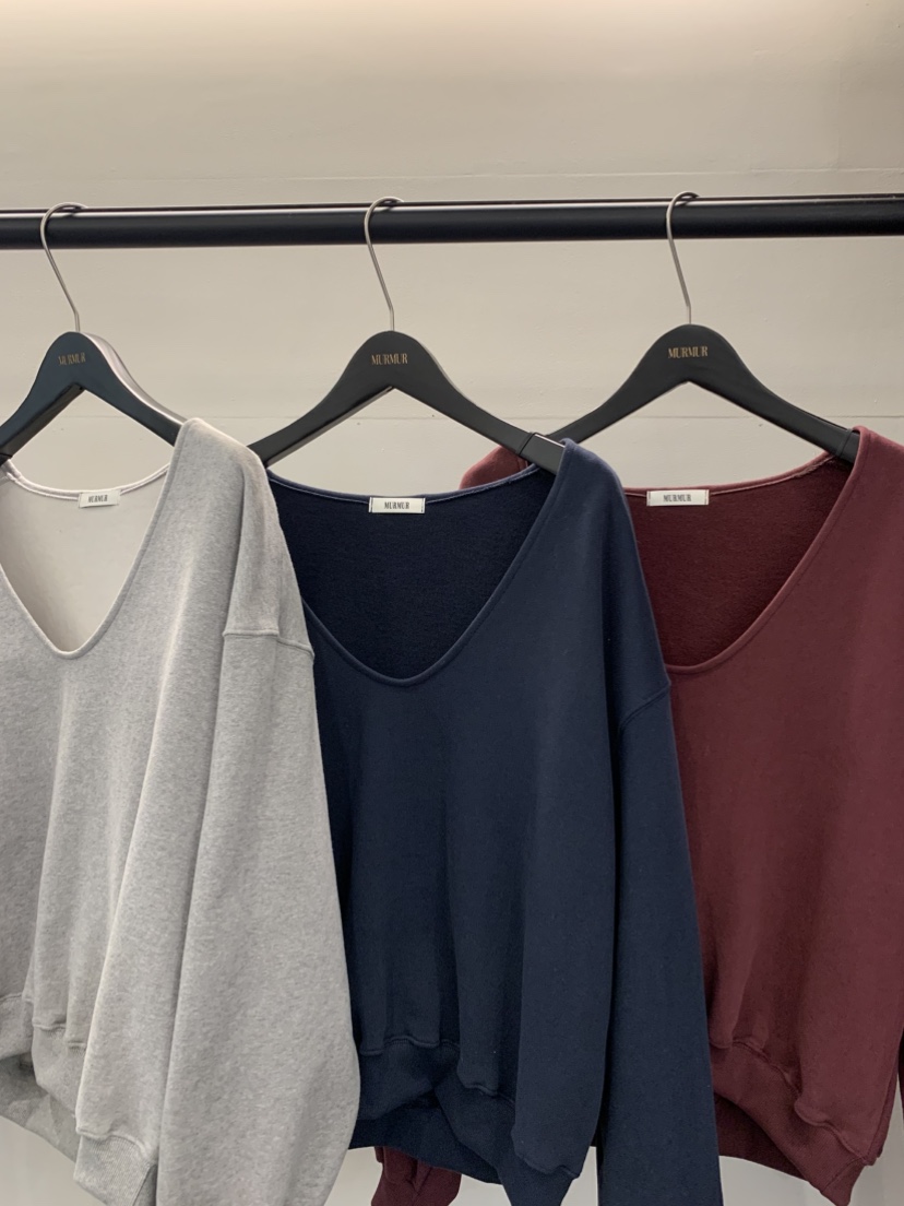 MURMUR東大門㊣實拍女士新品職業25秋冬時尚熱賣推薦衛衣V領MURMUR衛衣