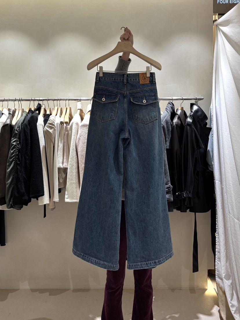 FOUREIGHT東大門㊣直郵女裝新款時尚人氣25秋冬熱賣牛仔褲口袋FOUR EIGHT牛仔褲
