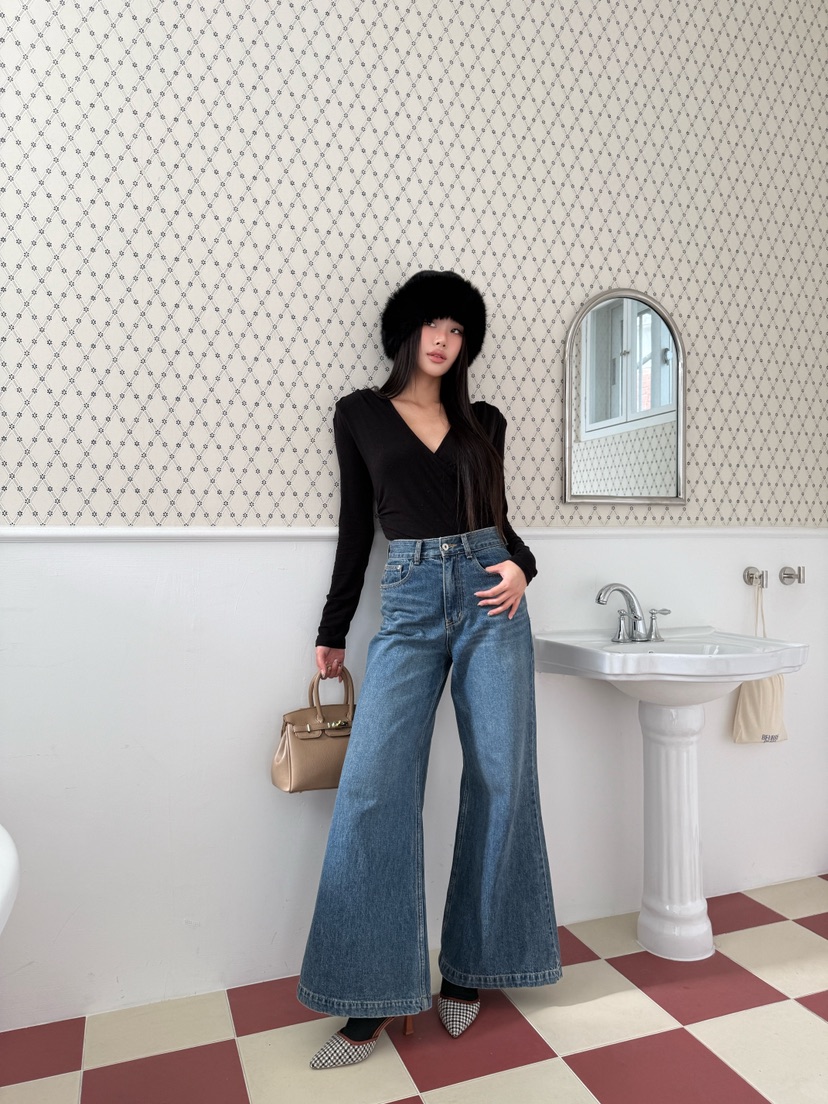 FOUREIGHT東大門㊣直郵女裝新款時尚人氣25秋冬熱賣牛仔褲口袋FOUR EIGHT牛仔褲