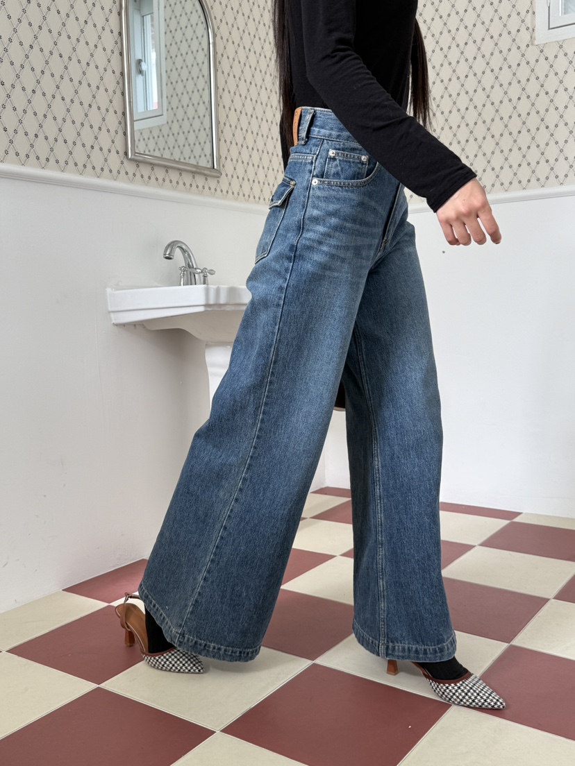 FOUREIGHT東大門㊣直郵女裝新款時尚人氣25秋冬熱賣牛仔褲口袋FOUR EIGHT牛仔褲