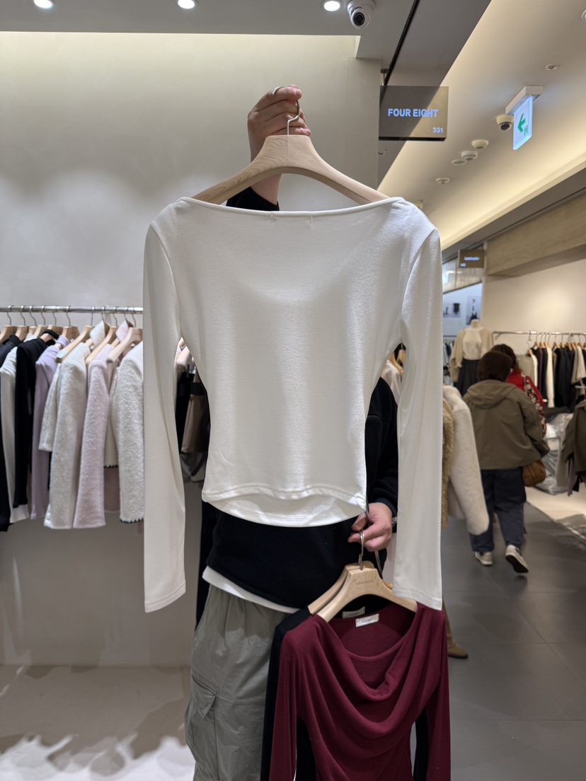 FOUREIGHT韓國直郵㊣女裝新款職業25秋冬休閑人氣推薦長袖T恤FOUR EIGHT長袖T恤