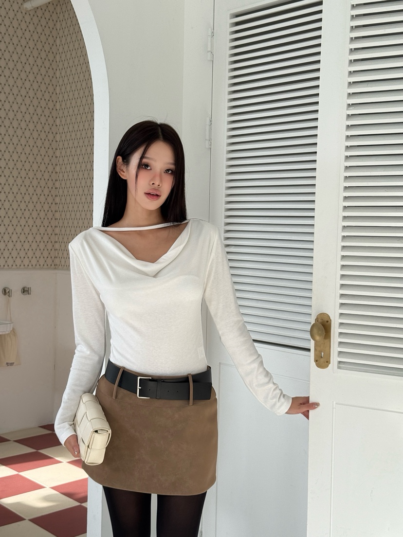 FOUREIGHT韓國直郵㊣女裝新款職業25秋冬休閑人氣推薦長袖T恤FOUR EIGHT長袖T恤