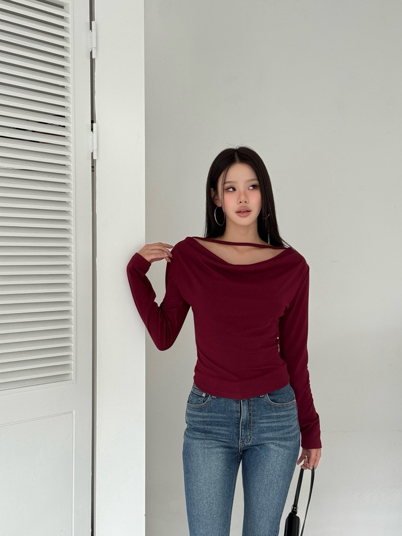 FOUREIGHT韓國直郵㊣女裝新款職業25秋冬休閑人氣推薦長袖T恤FOUR EIGHT長袖T恤