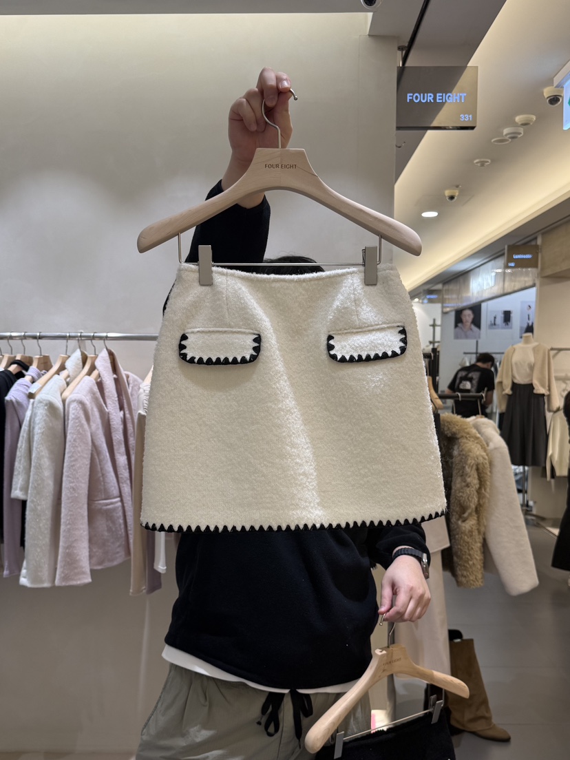 FOUREIGHT東大門㊣直郵女裝新品熱賣25秋冬人氣職業休閑短裙FOUR EIGHT短裙圖色1