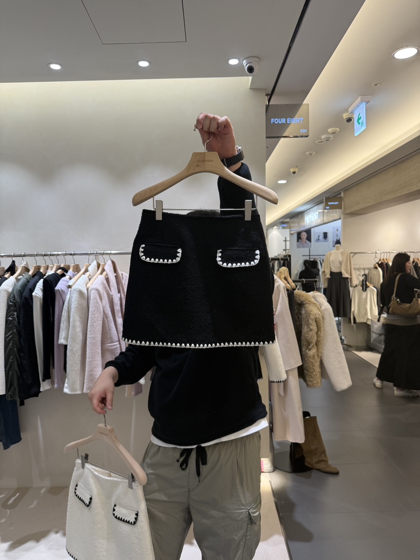 FOUREIGHT東大門㊣直郵女裝新品熱賣25秋冬人氣職業休閑短裙FOUR EIGHT短裙圖色2
