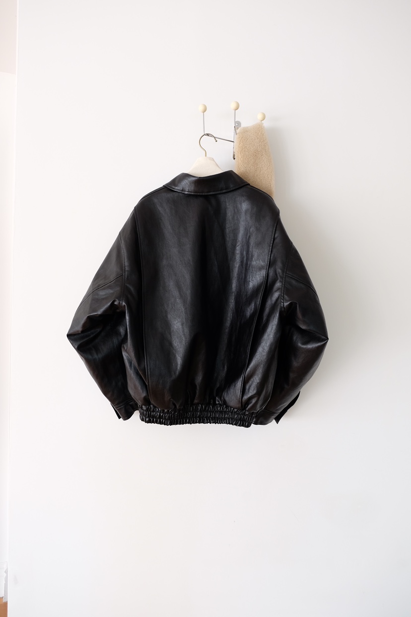 SORBET東大門㊣直郵女士新品時尚25秋冬職業熱賣皮衣可拆卸SORBET/flat white皮衣