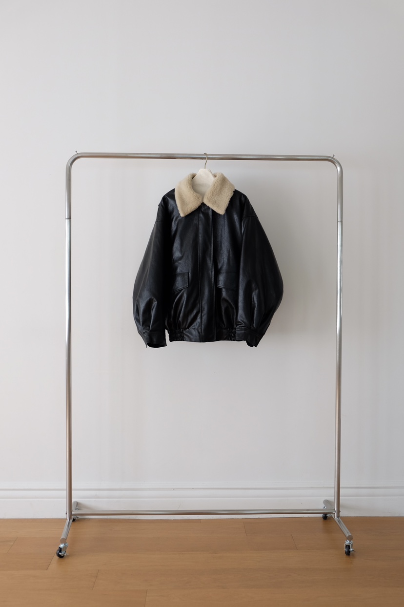 SORBET東大門㊣直郵女士新品時尚25秋冬職業熱賣皮衣可拆卸SORBET/flat white皮衣