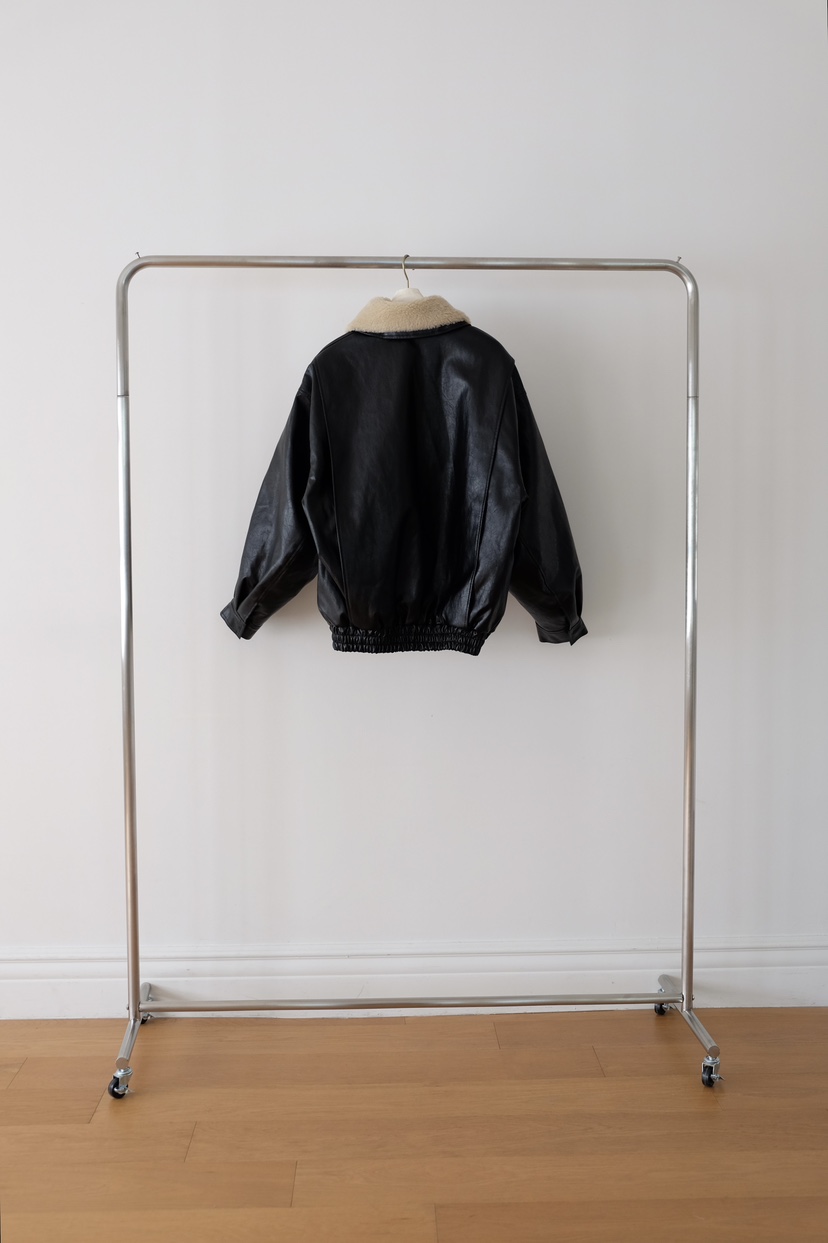 SORBET東大門㊣直郵女士新品時尚25秋冬職業熱賣皮衣可拆卸SORBET/flat white皮衣