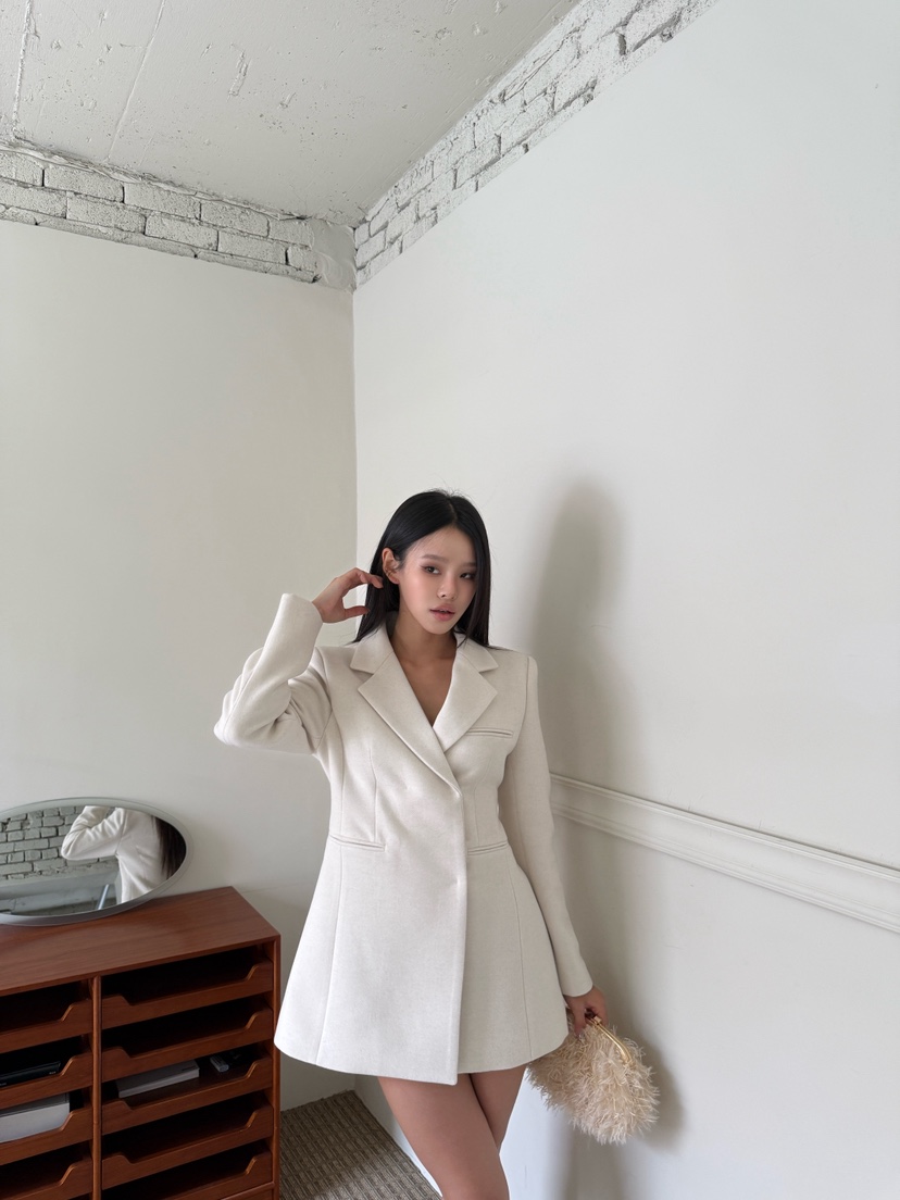 FOUREIGHT東大門㊣代購女士新款時尚推薦人氣職業連衣裙人字紋FOUR EIGHT連衣裙