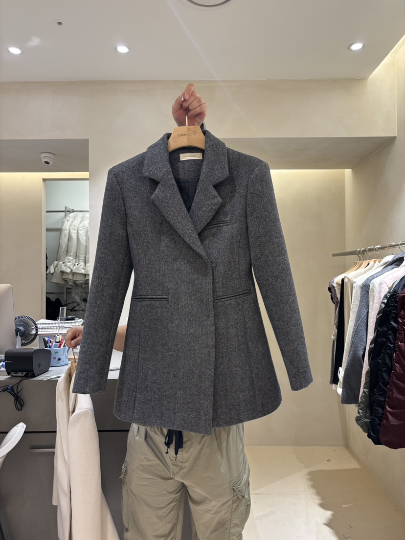 FOUREIGHT東大門㊣代購女士新款時尚推薦人氣職業連衣裙人字紋FOUR EIGHT連衣裙圖色2