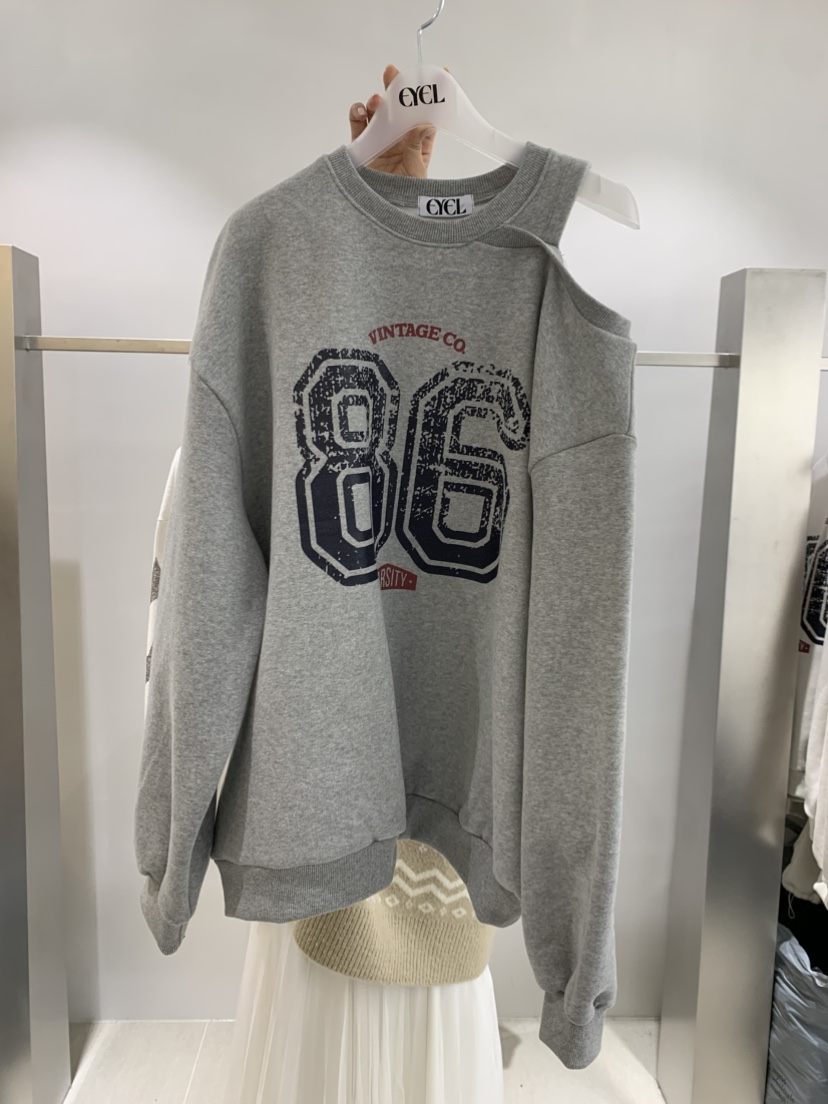 EYEL韓國代購㊣女裝新品25秋冬推薦職業時尚熱賣人氣衛衣加絨EYEL衛衣圖色2