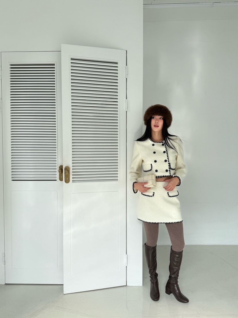 FOUREIGHT韓國代購㊣女裝新款25秋冬推薦時尚熱賣職業休閑夾克FOUR EIGHT夾克