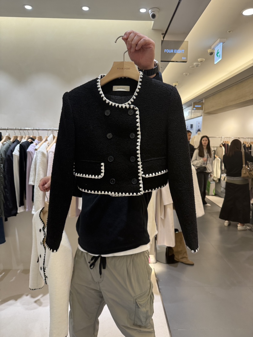 FOUREIGHT韓國代購㊣女裝新款25秋冬推薦時尚熱賣職業休閑夾克FOUR EIGHT夾克圖色2