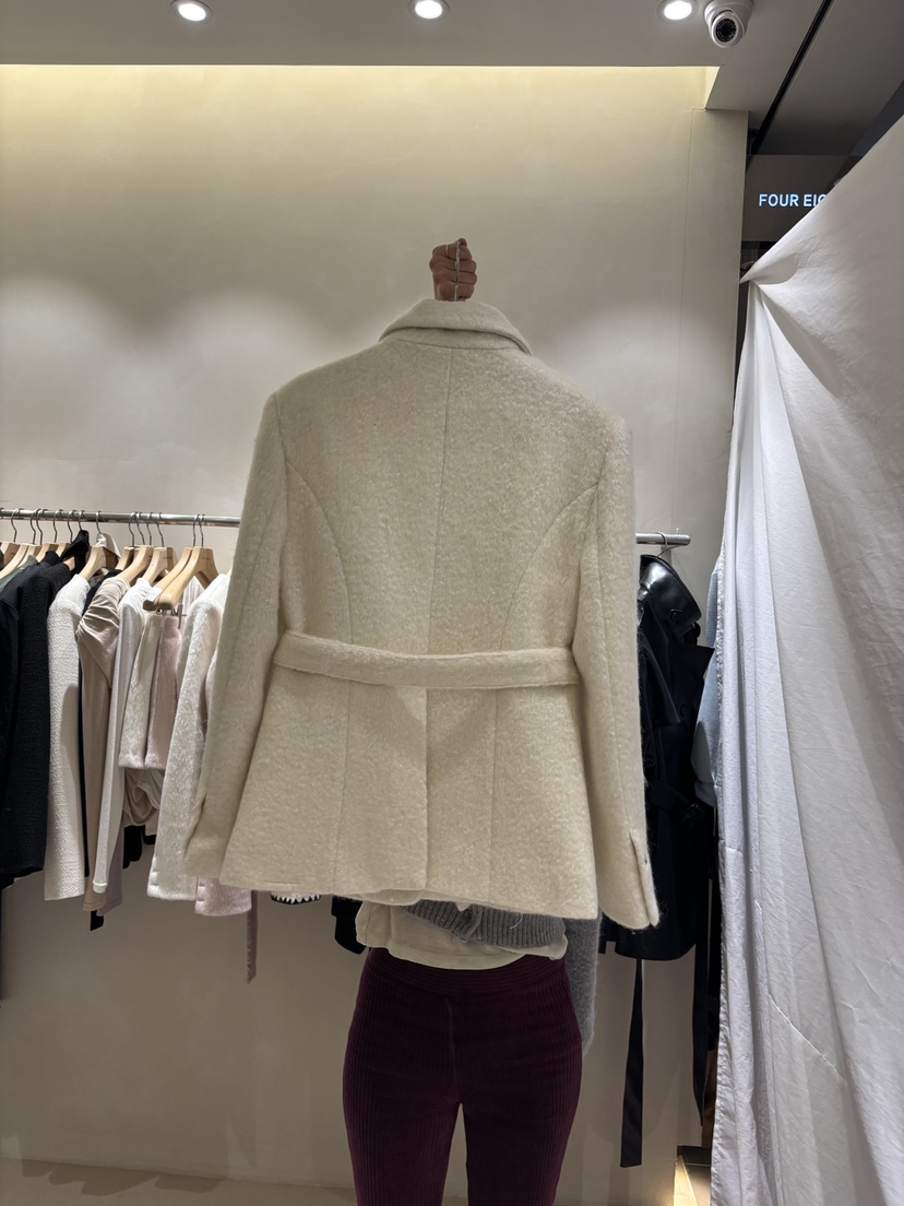 FOUREIGHT韓國代購㊣女裝新款熱賣休閑推薦中長款大衣含腰帶FOUR EIGHT中長款大衣