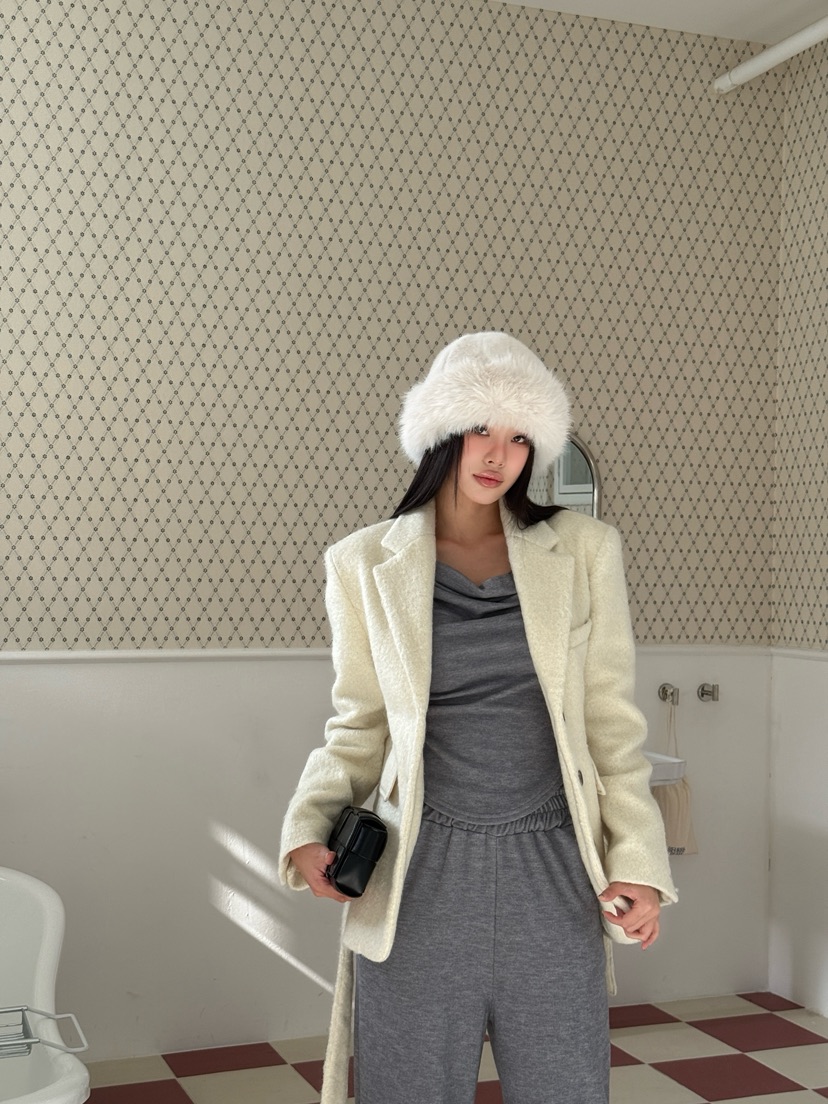 FOUREIGHT韓國代購㊣女裝新款熱賣休閑推薦中長款大衣含腰帶FOUR EIGHT中長款大衣