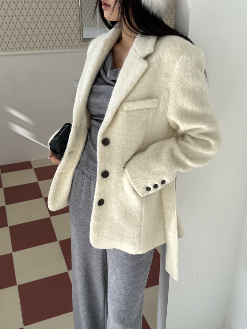 FOUREIGHT韓國代購㊣女裝新款熱賣休閑推薦中長款大衣含腰帶FOUR EIGHT中長款大衣