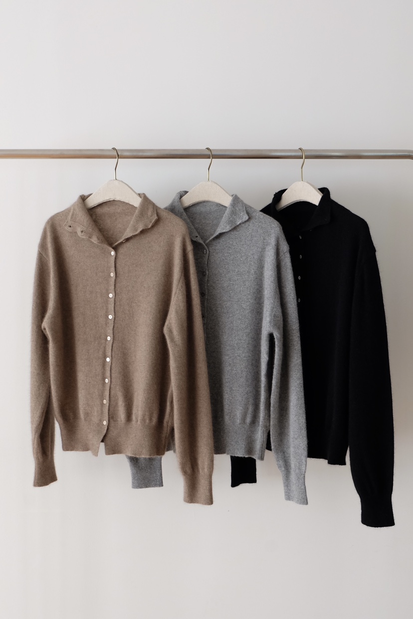 SORBET韓國代購㊣女裝新款人氣休閑熱賣推薦針織衫高領開衫SORBET/flat white針織衫