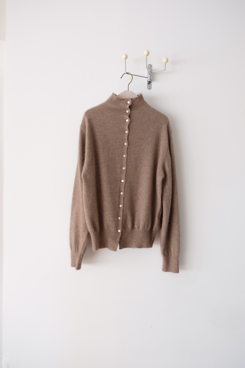 SORBET韓國代購㊣女裝新款人氣休閑熱賣推薦針織衫高領開衫SORBET/flat white針織衫圖色2