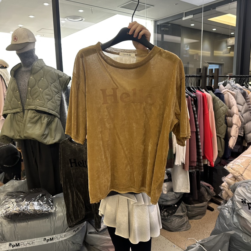 LE ETOILE東大門㊣代購女士新款休閑時尚人氣25秋冬職業T恤LE ETOILET恤圖色1