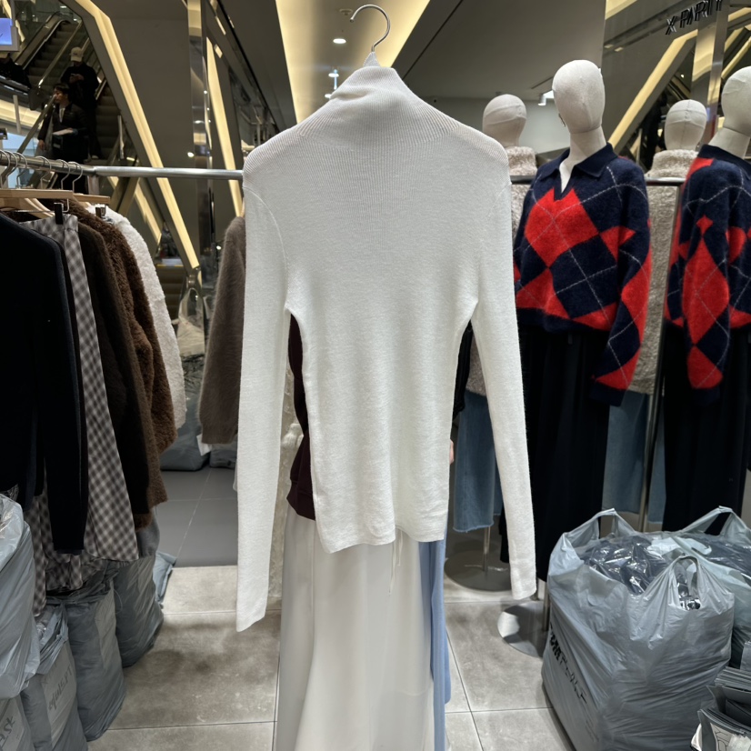 XPARTY韓國直郵㊣女裝新品休閑25秋冬職業時尚熱賣人氣長袖T恤XPARTY長袖T恤