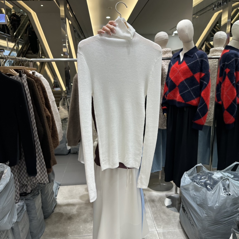 XPARTY韓國直郵㊣女裝新品休閑25秋冬職業時尚熱賣人氣長袖T恤XPARTY長袖T恤圖色1