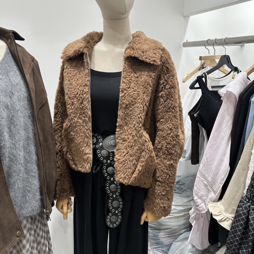 XPARTY韓國代購㊣女士新款時尚職業推薦25秋冬夾克拉鏈短款XPARTY夾克圖色2