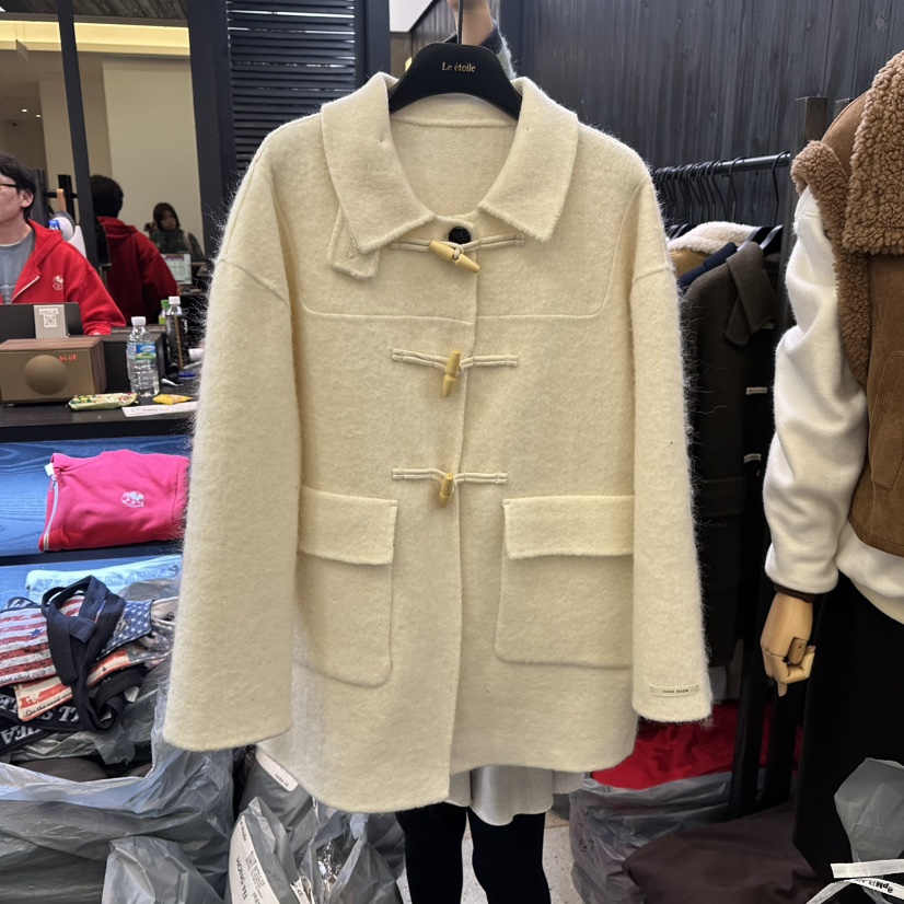 LE ETOILE東大門㊣直郵女士新款休閑職業25秋冬中長款大衣羊駝LE ETOILE中長款大衣圖色1