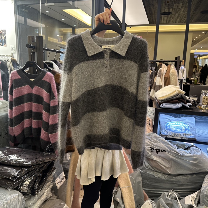 LE ETOILE韓國直郵㊣女士新品人氣職業時尚休閑針織衫馬海毛LE ETOILE針織衫圖色2