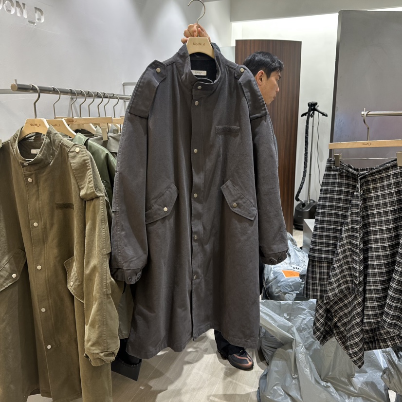 NOON_D韓國直郵㊣女裝新款時尚職業25秋冬人氣休閑中長款大衣NOON_D中長款大衣圖色2
