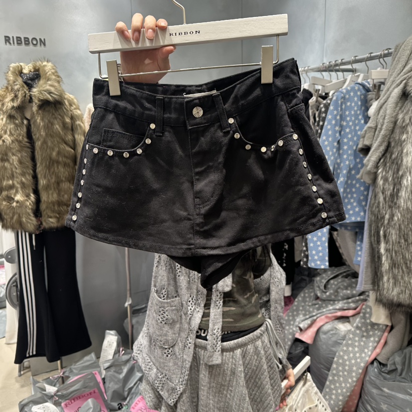 RIBBON韓國代購㊣女裝新款人氣時尚休閑職業推薦熱賣25秋冬短裙RIBBON短裙圖色2
