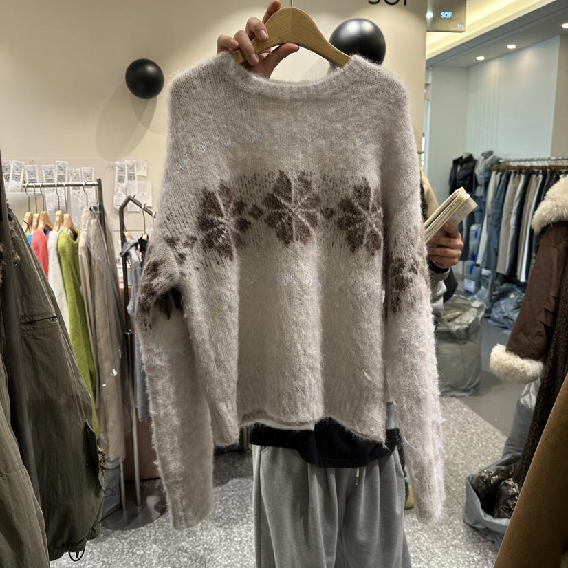 SOF東大門㊣代購女士新款熱賣時尚25秋冬休閑人氣職業毛衣羊駝SOF毛衣圖色2