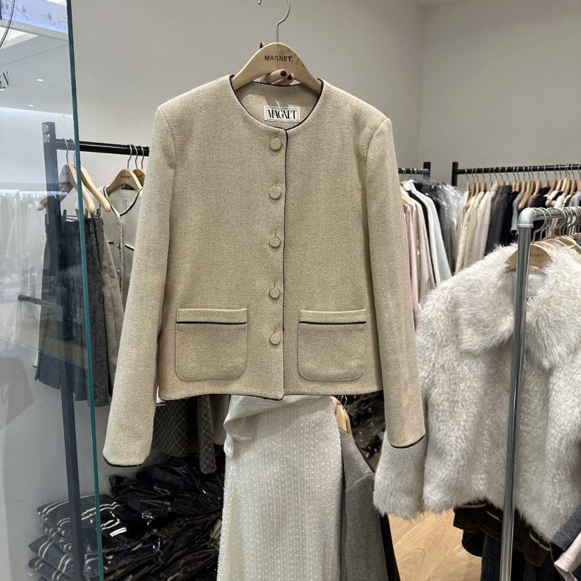 M.G.N韓國代購㊣女士新款25秋冬推薦休閑職業人氣時尚夾克MAGNET夾克圖色1