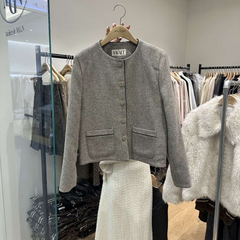 M.G.N韓國代購㊣女士新款25秋冬推薦休閑職業人氣時尚夾克MAGNET夾克圖色2