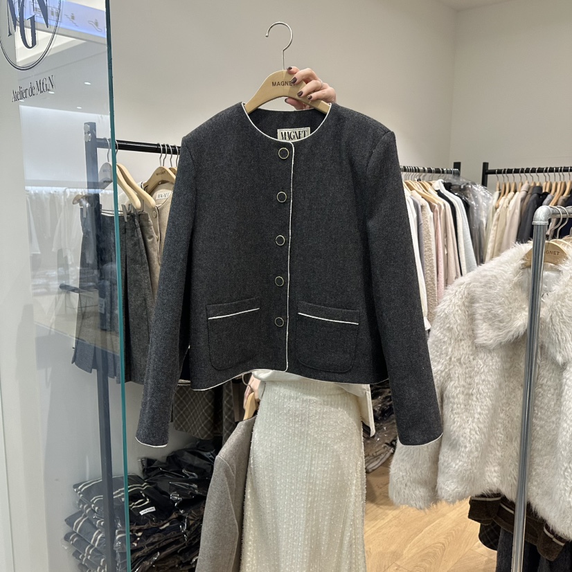 M.G.N韓國代購㊣女士新款25秋冬推薦休閑職業人氣時尚夾克MAGNET夾克圖色3