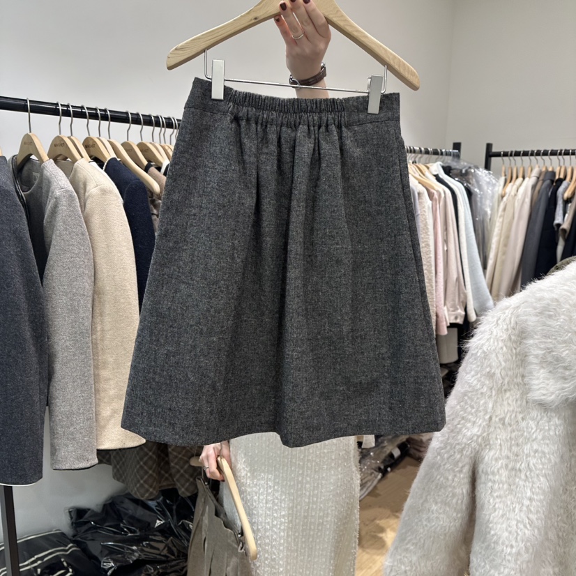 M.G.N韓國代購㊣女士新款推薦時尚休閑25秋冬半身裙中短裙羊毛MAGNET半身裙/中短裙