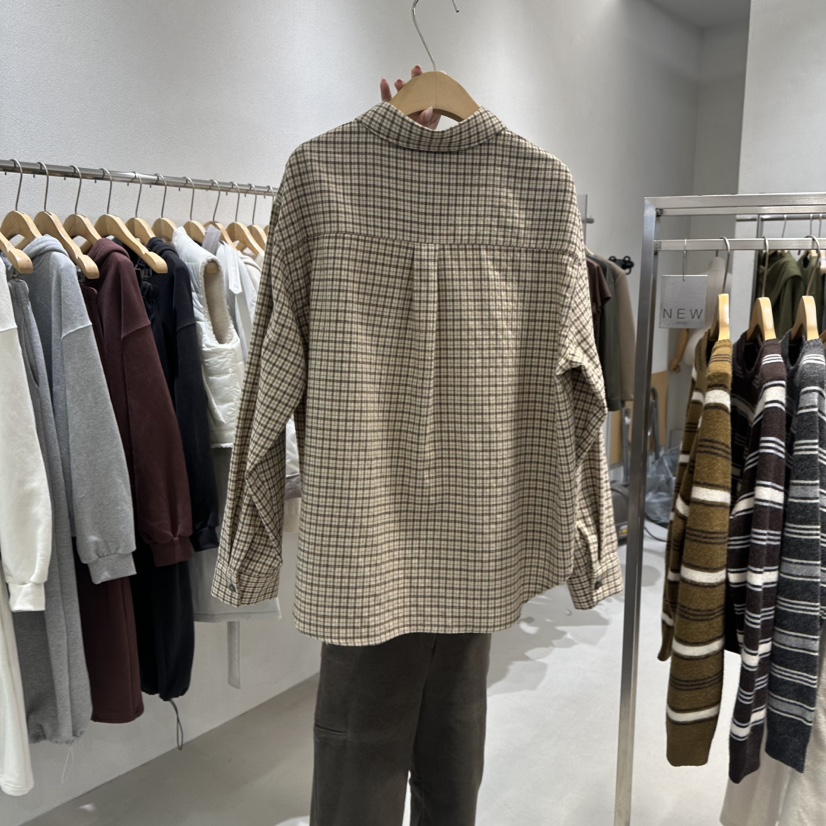 OVU東大門㊣代購女裝新款熱賣時尚休閑25秋冬人氣襯衫蕾絲衫OVU襯衫/蕾絲衫