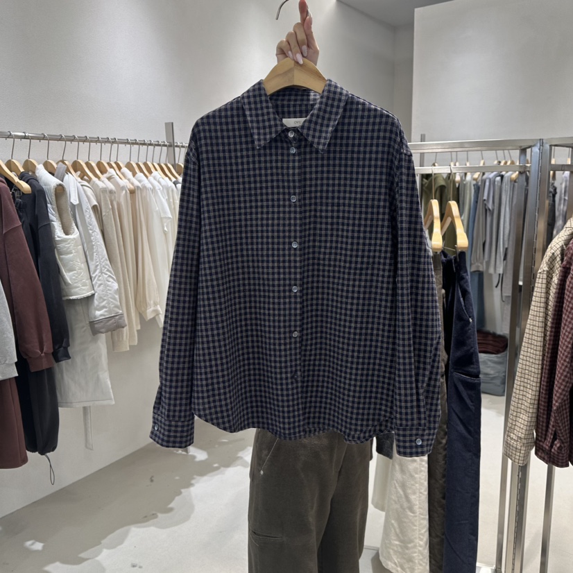 OVU東大門㊣代購女裝新款熱賣時尚休閑25秋冬人氣襯衫蕾絲衫OVU襯衫/蕾絲衫圖色3