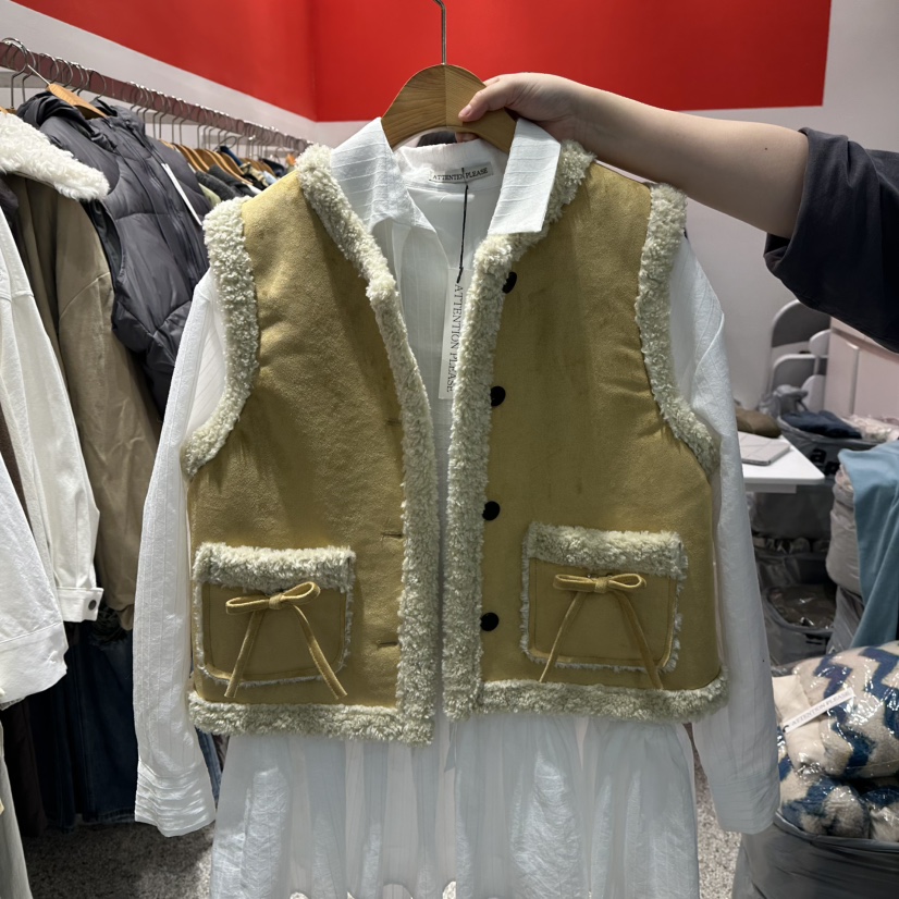 ATPZ東大門㊣代購女裝新品熱賣25秋冬人氣時尚馬甲不含內搭ATTENTION PLEAES馬甲圖色1