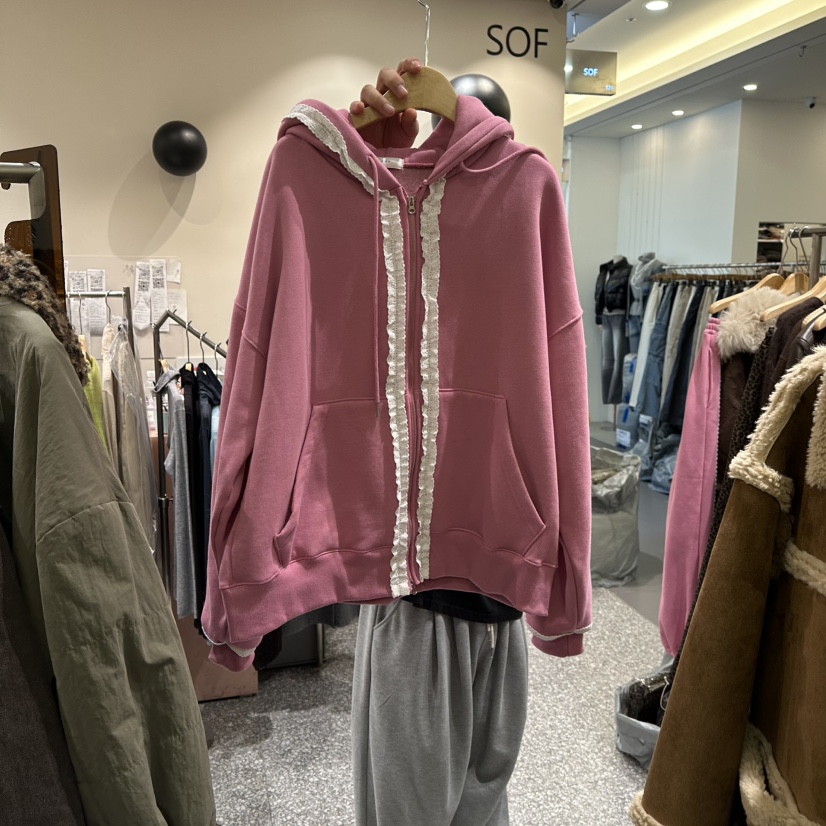 SOF東大門㊣實拍女士新款25秋冬時尚人氣熱賣休閑職業衛衣加絨SOF衛衣圖色1