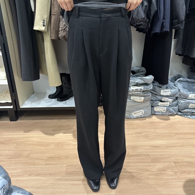 MUYBIEN東大門㊣代購女裝新款推薦熱賣職業休閑25秋冬休閑褲MUYBIEN休閑褲圖色4黑色