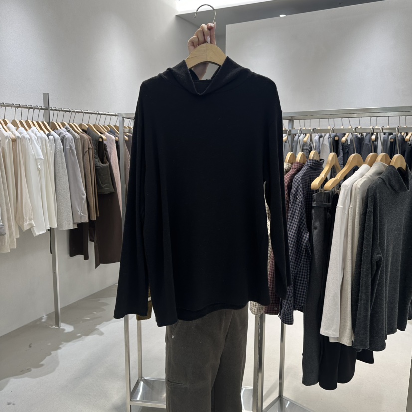 OVU東大門㊣直郵女裝新品推薦職業休閑熱賣25秋冬人氣長袖T恤OVU長袖T恤圖色4黑色